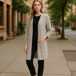 NWT DONNI. Cardigan duster striped one size